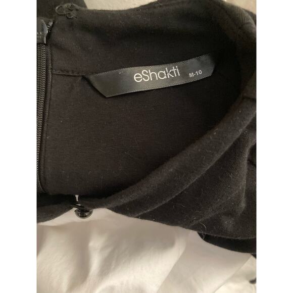 eShakti Women's Poplin Dress Size M (10) Black White Polka Dot - Picture 8 of 9